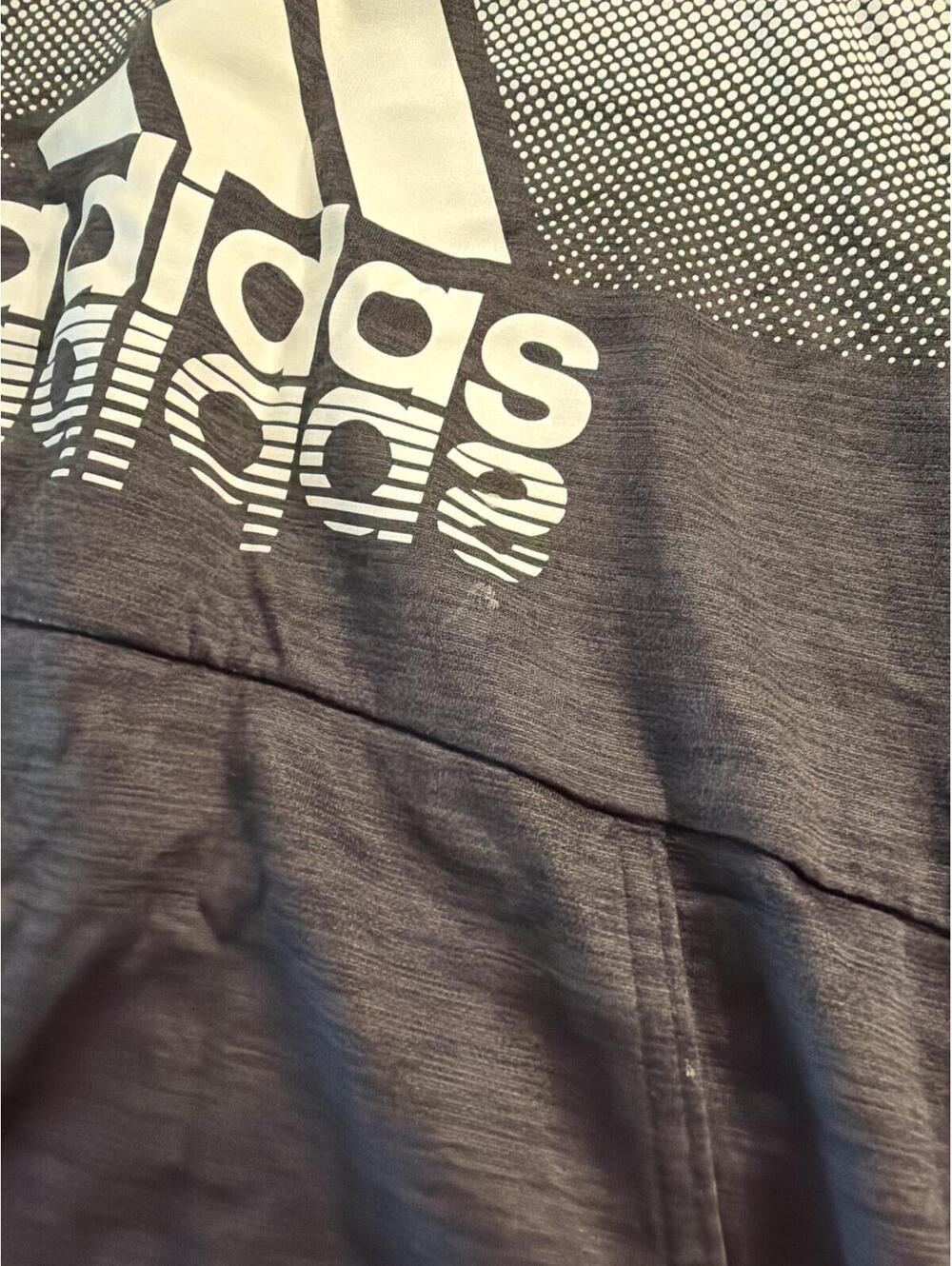Adidas Boys Hoodie Black with White Stripes Medium - Picture 5 of 11